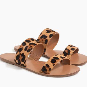 J.Crew Leopard easy summer slide sandals